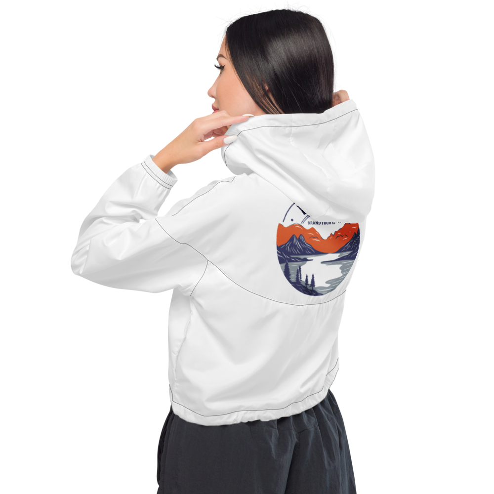 Bauchfreier Damen-Windbreaker