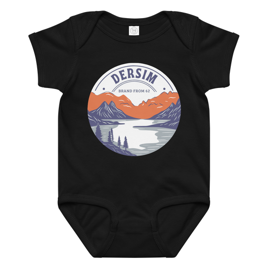 Baby-Jersey-Body von Dersimstore in Schwarz, Vorderansicht