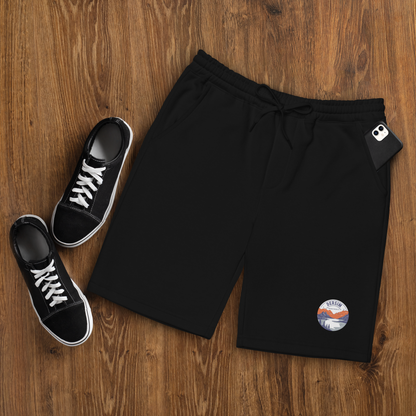 Sweatshorts schwarz mit rundem Emblem vorne