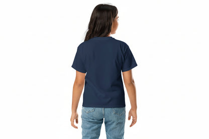 Shirt kurzärmlig Jugendliche navy Rückseite mit großem Emblem